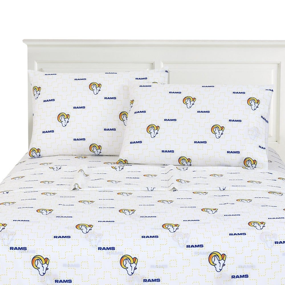 Los Angeles Rams logo bedsheet set