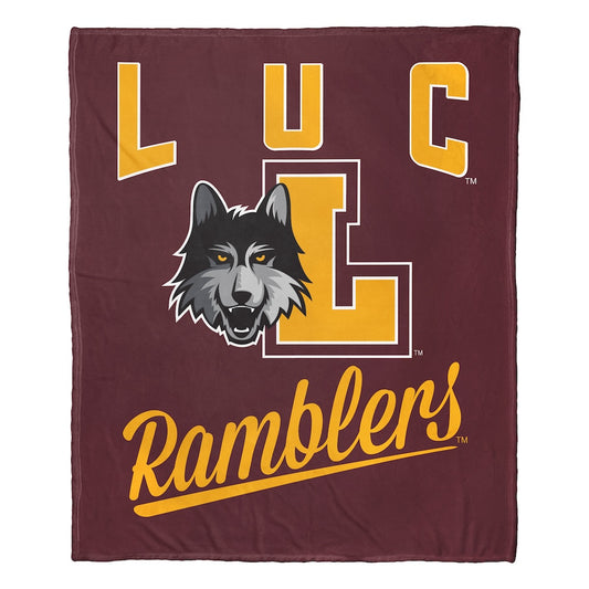 Loyola Chicago Ramblers official silk touch throw blanket