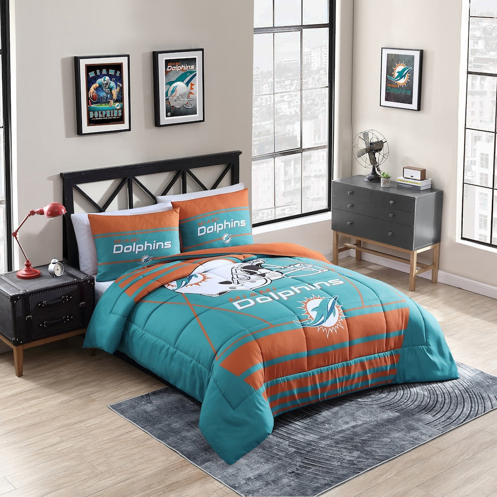 Miami Dolphins queen size comforter set