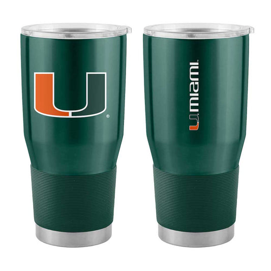Miami Hurricanes 30 oz stainless steel travel tumbler