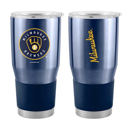 Milwaukee Brewers 30 oz stainless steel travel tumbler