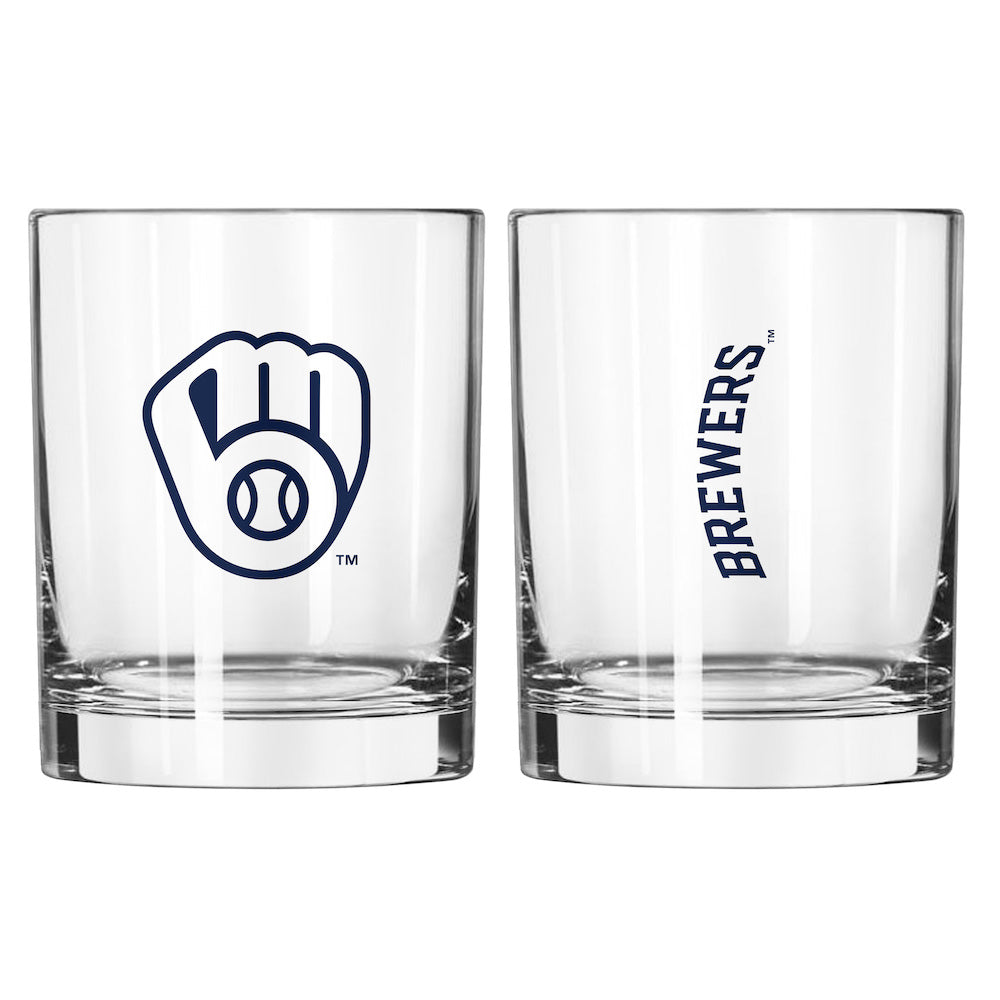 Milwaukee Brewers Rocks Glass