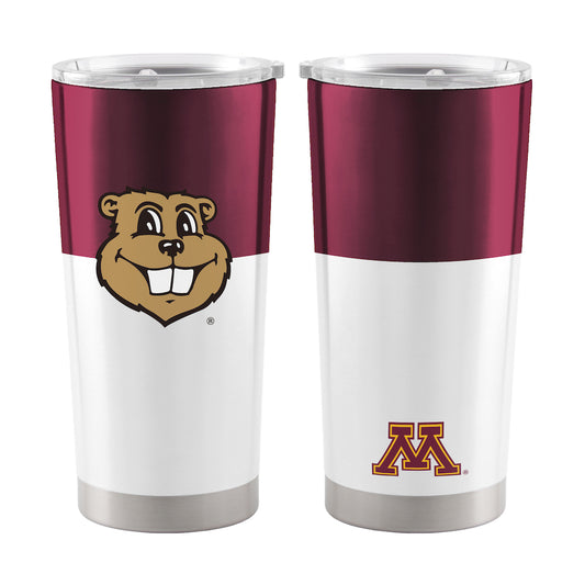 Minnesota Golden Gophers 20 oz color block travel tumbler