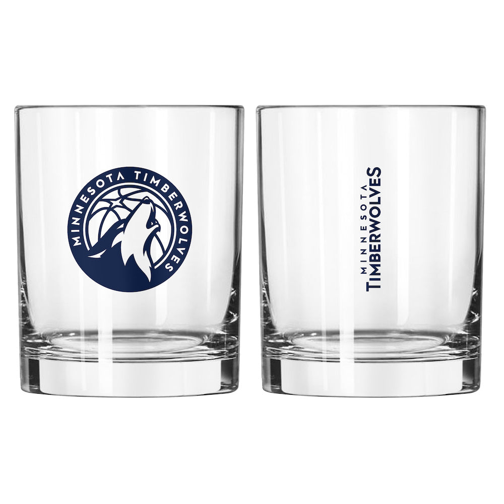 Minnesota Timberwolves Rocks Glass
