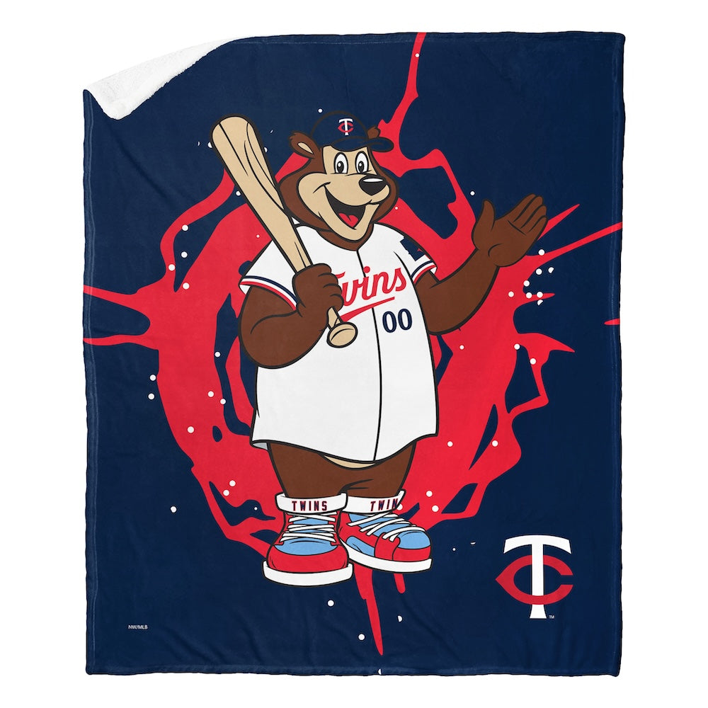 Minnesota Twins MASCOT Sherpa Blanket