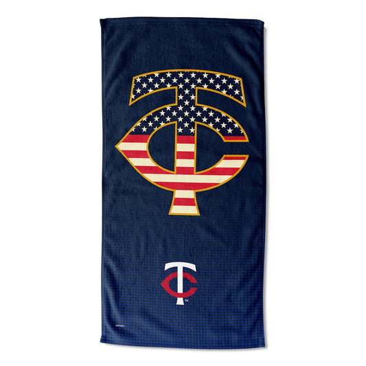 Minnesota Twins color block beach towel