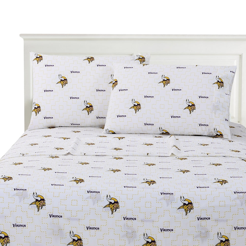 Minnesota Vikings logo bedsheet set