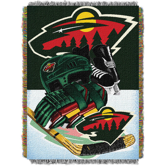 Minnesota Wild woven home ice tapestry