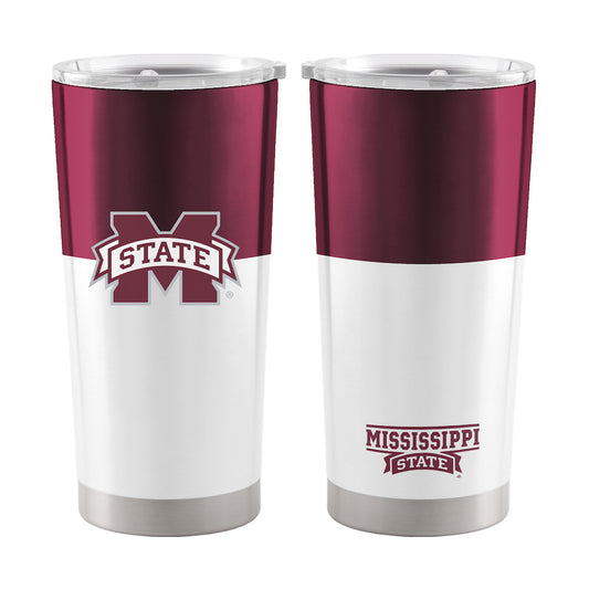 Mississippi State Bulldogs 20 oz color block travel tumbler