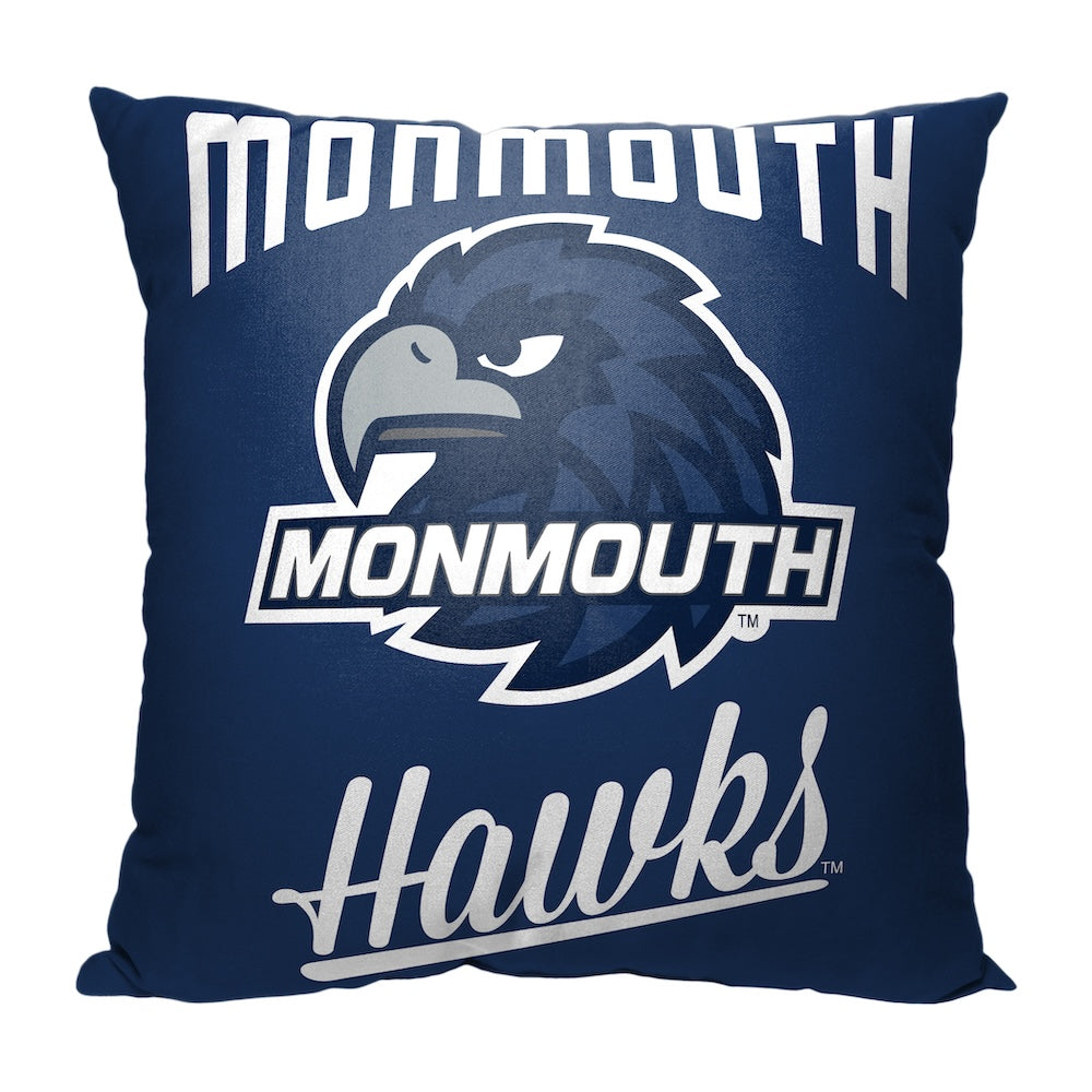 Monmouth Hawks OFFICIAL throw pillow