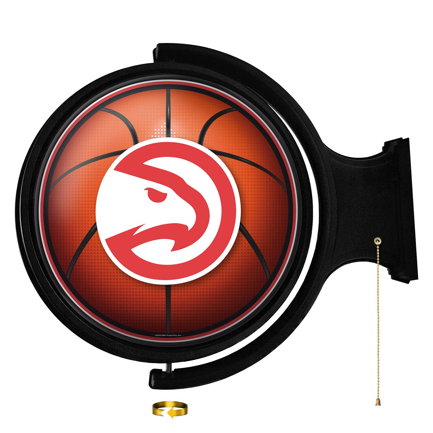 Atlanta Hawks Round Basketball Rotating Wall Sign