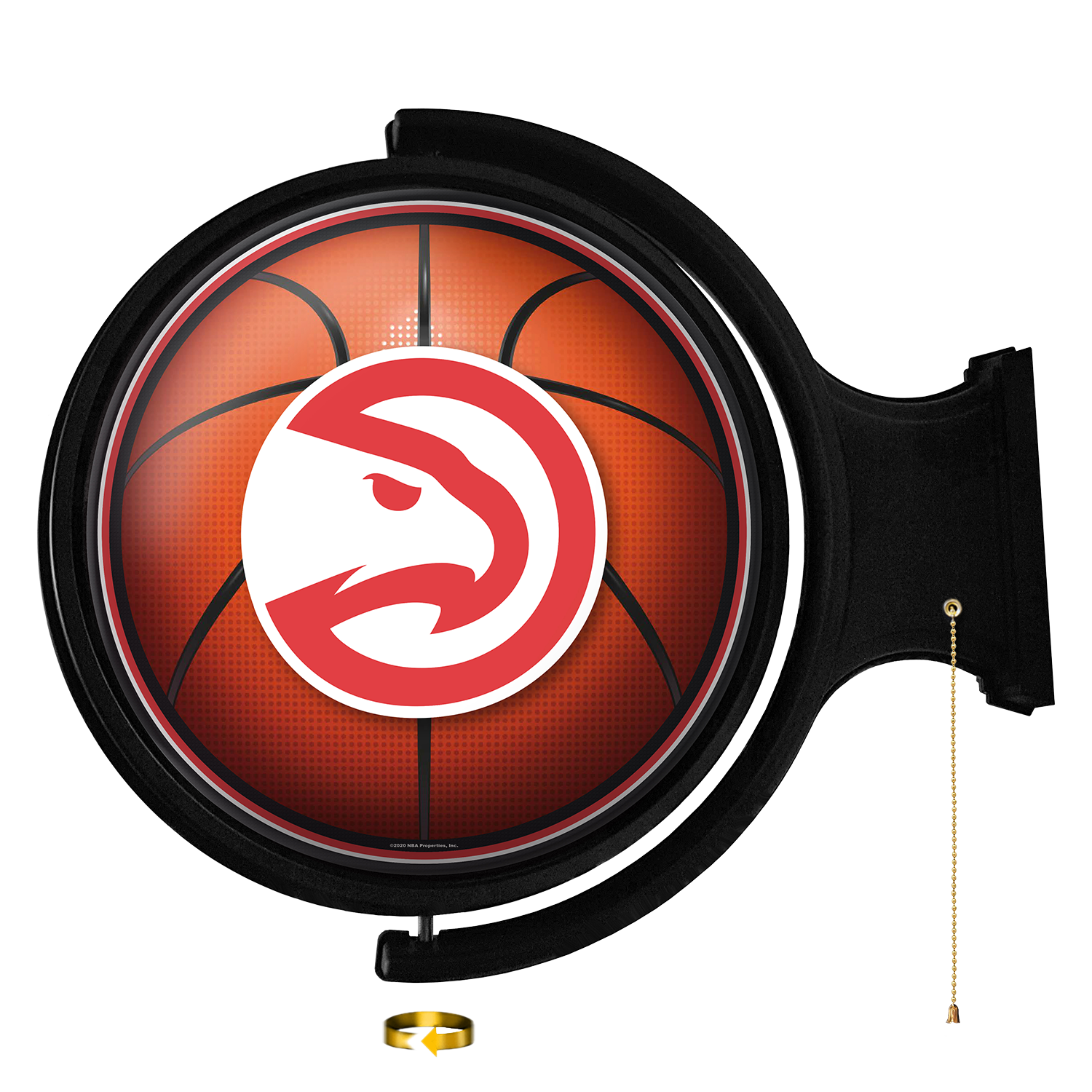 Atlanta Hawks Round Basketball Rotating Wall Sign