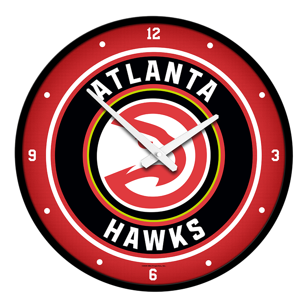 Atlanta Hawks Round Wall Clock