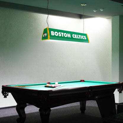 Boston Celtics Standard Pool Table Light Room View