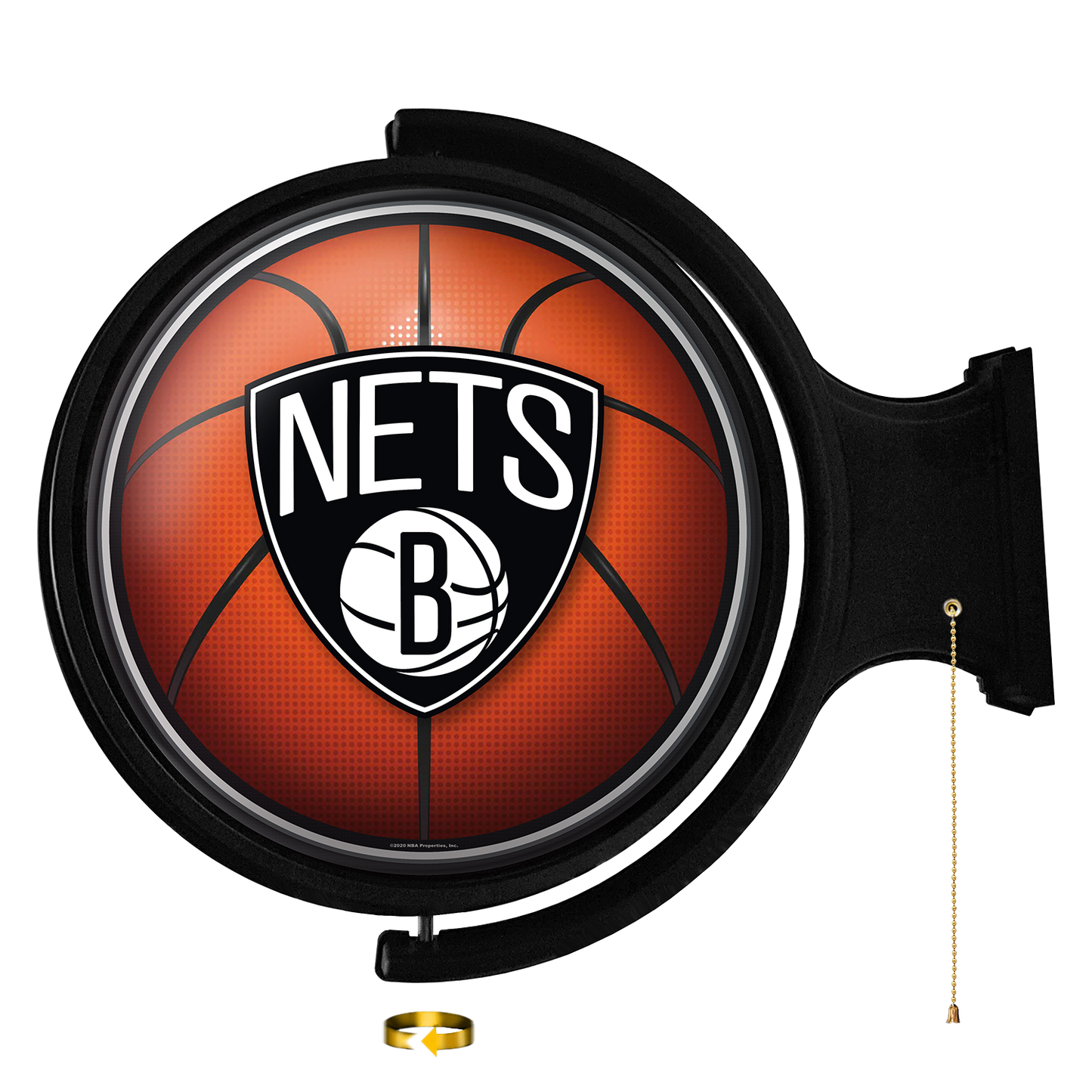 Brooklyn Nets Round Basketball Rotating Wall Sign