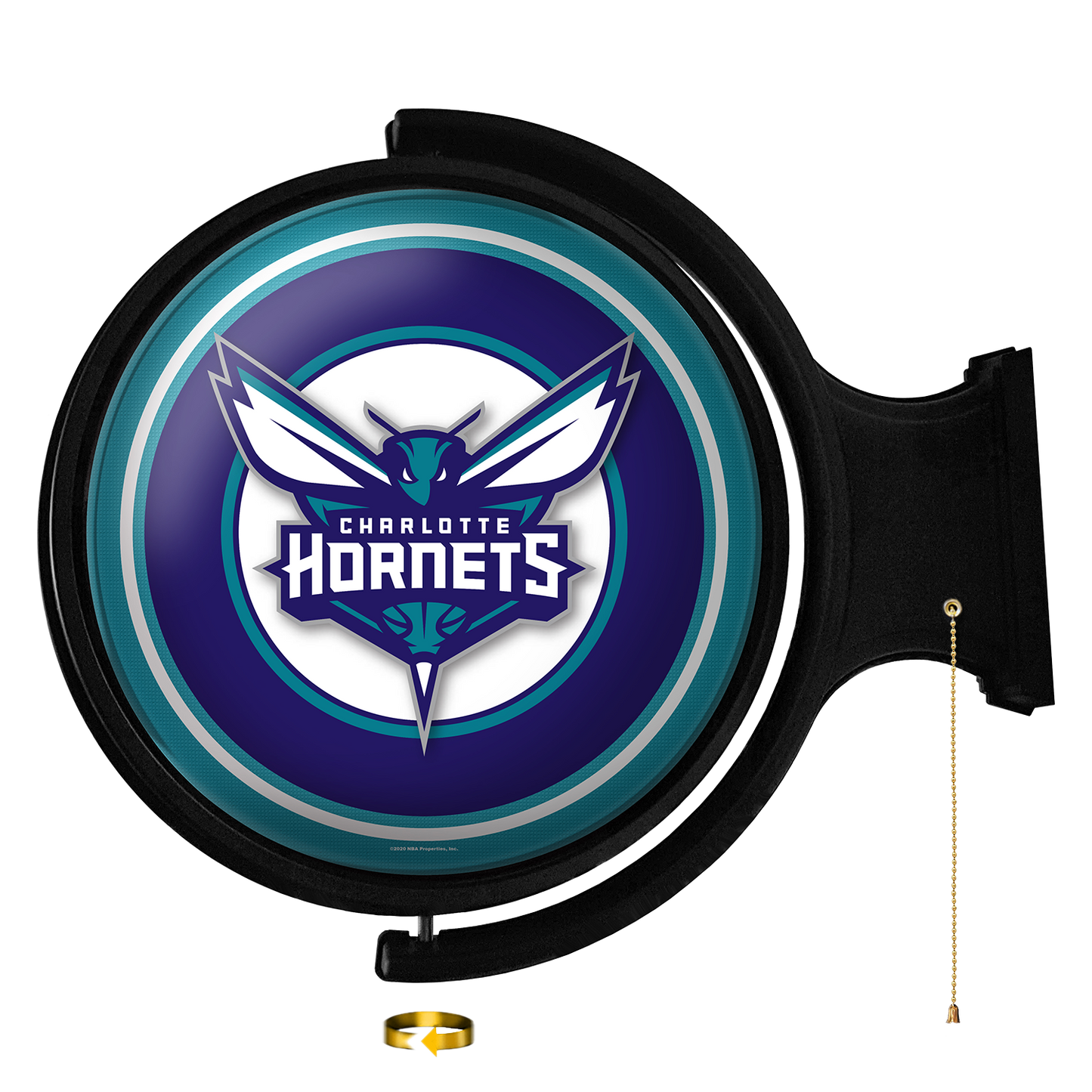 Charlotte Hornets Round Rotating Wall Sign