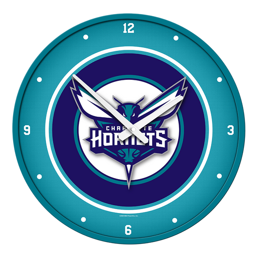 Charlotte Hornets Round Wall Clock