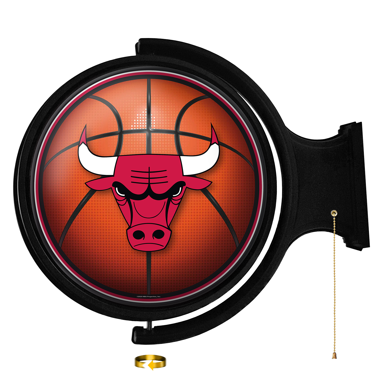 Chicago Bulls Round Basketball Rotating Wall Sign