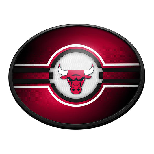 Chicago Bulls Slimline Oval Lighted Wall Sign
