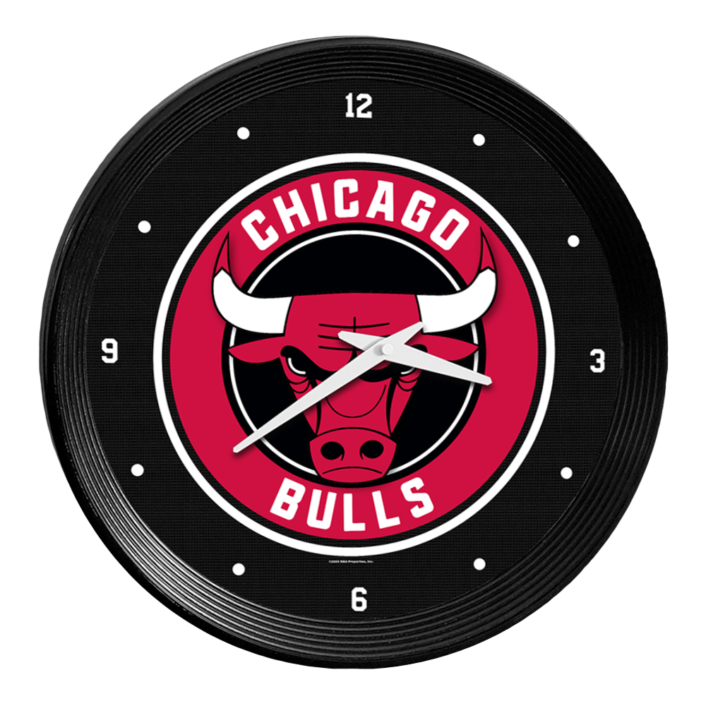 Chicago Bulls Ribbed Wall Clock