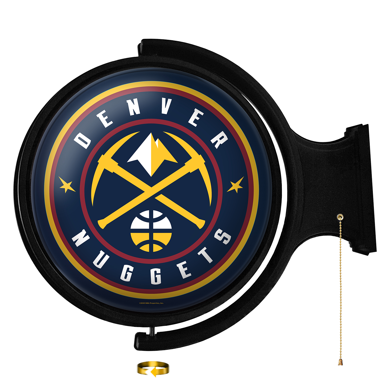 Denver Nuggets Round Rotating Wall Sign