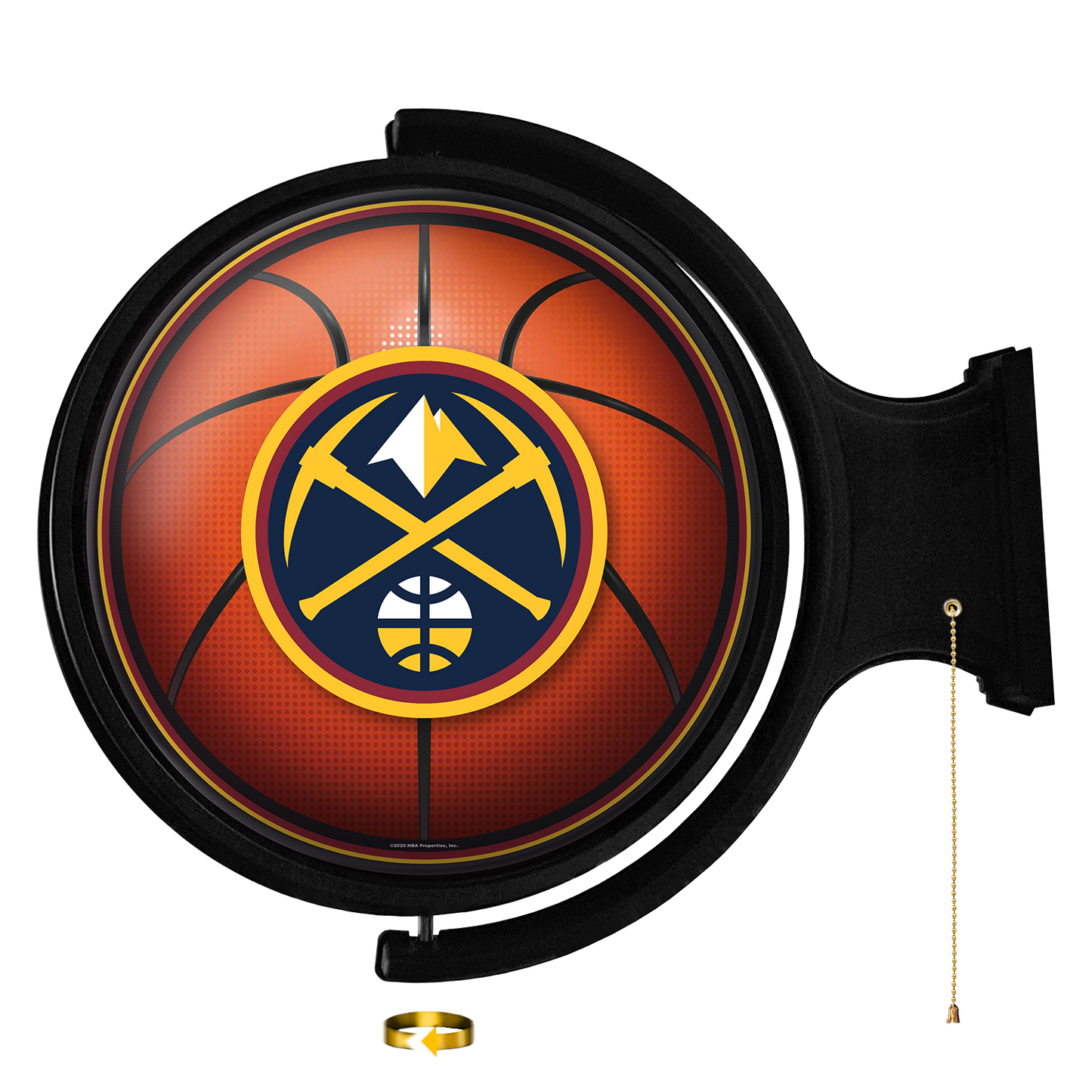 Denver Nuggets Round Basketball Rotating Wall Sign