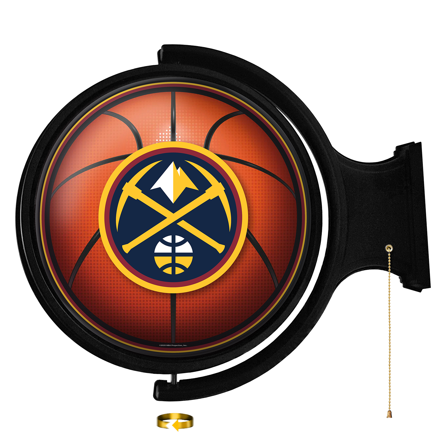 Denver Nuggets Round Basketball Rotating Wall Sign