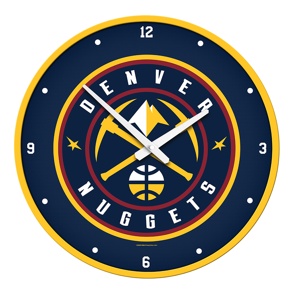Denver Nuggets Round Wall Clock