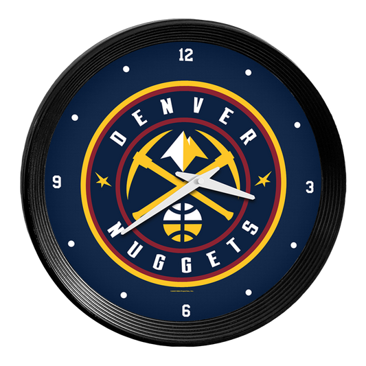Denver Nuggets Ribbed Wall Clock