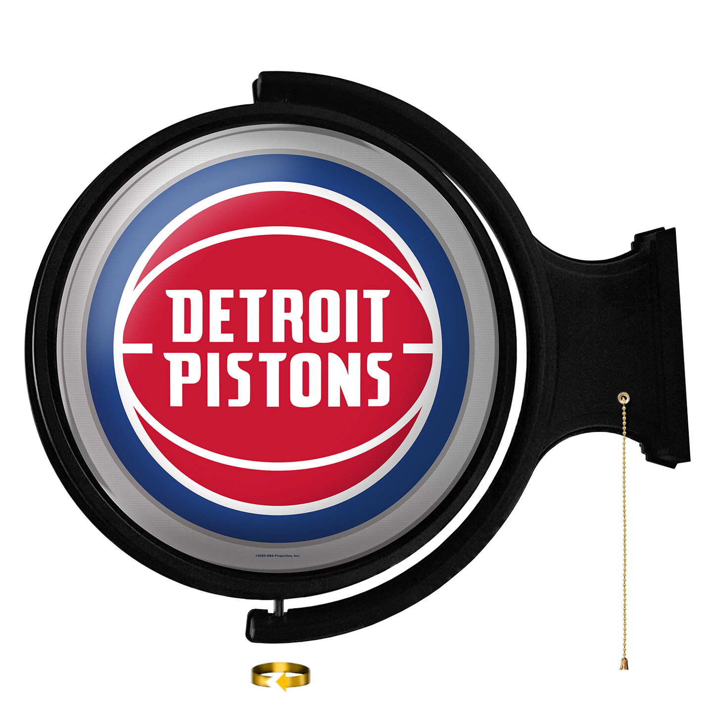 Detroit Pistons Round Rotating Wall Sign