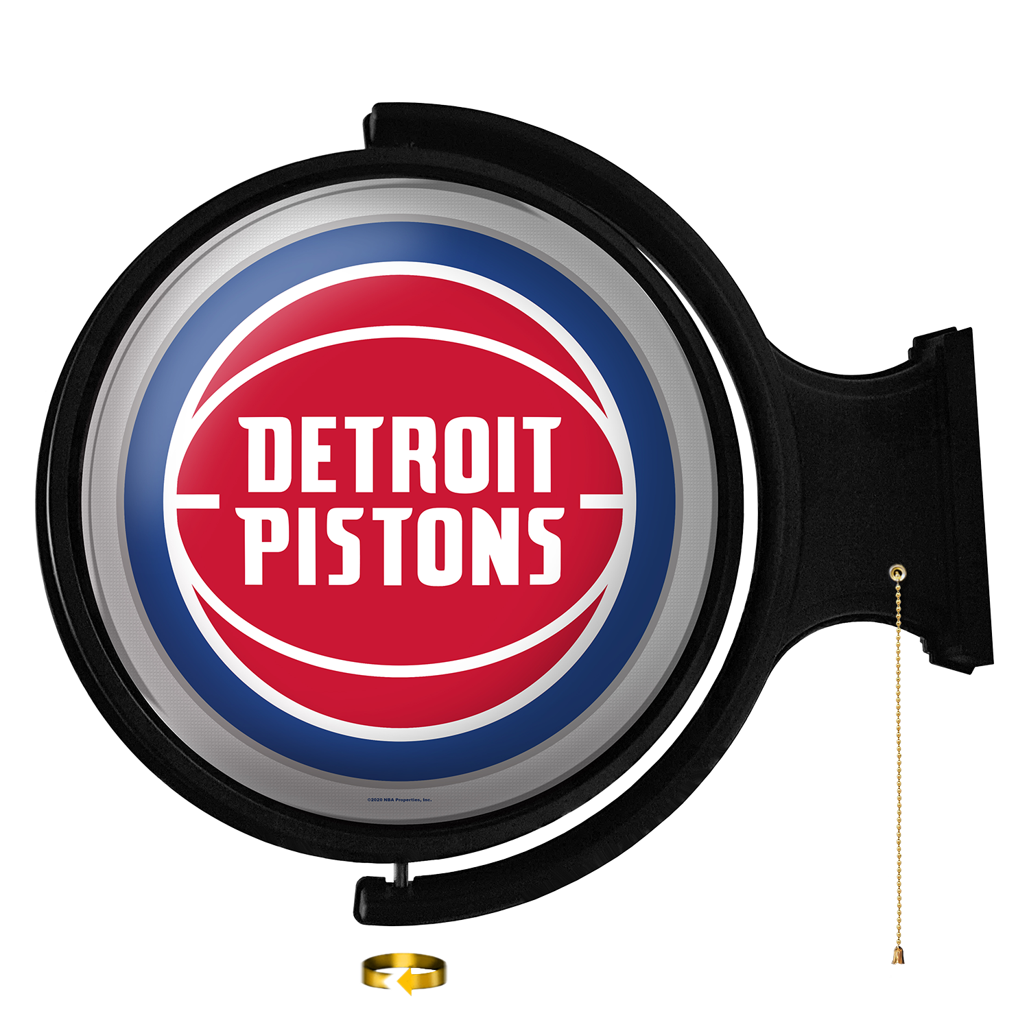 Detroit Pistons Round Rotating Wall Sign