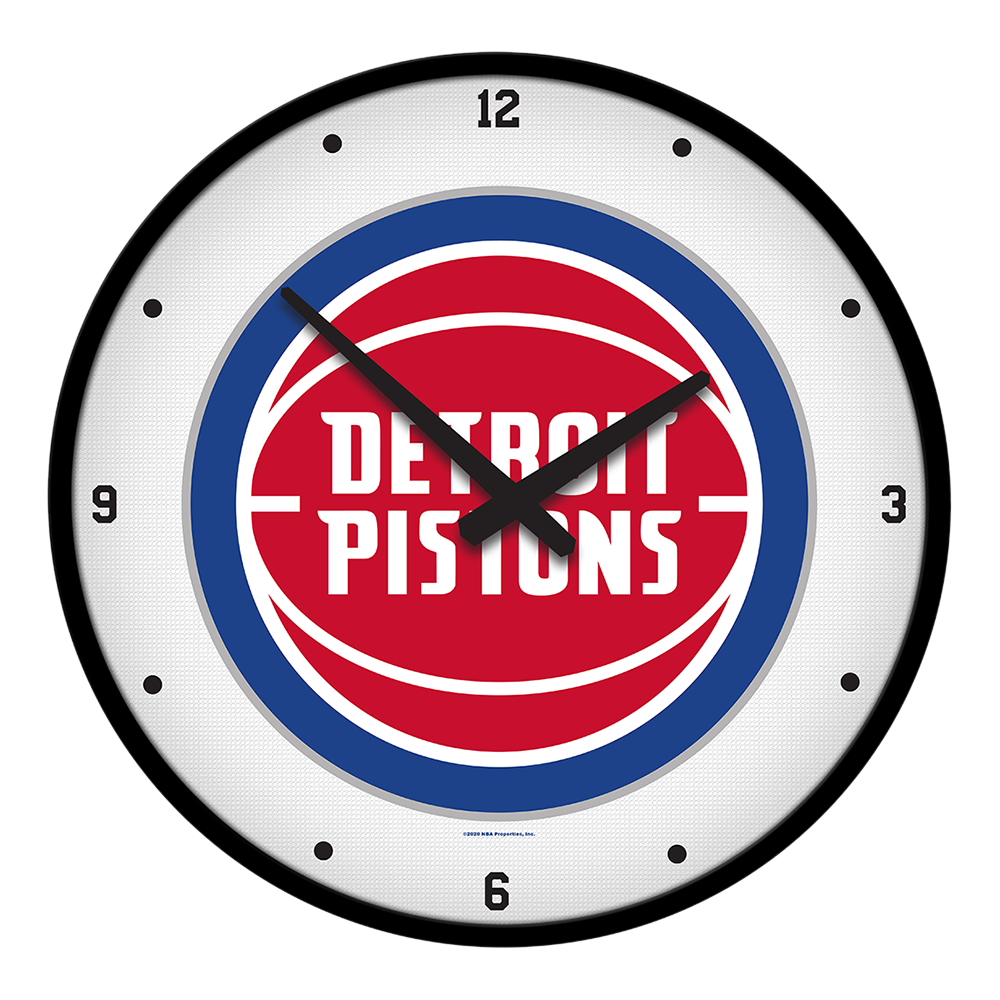 Detroit Pistons Round Wall Clock