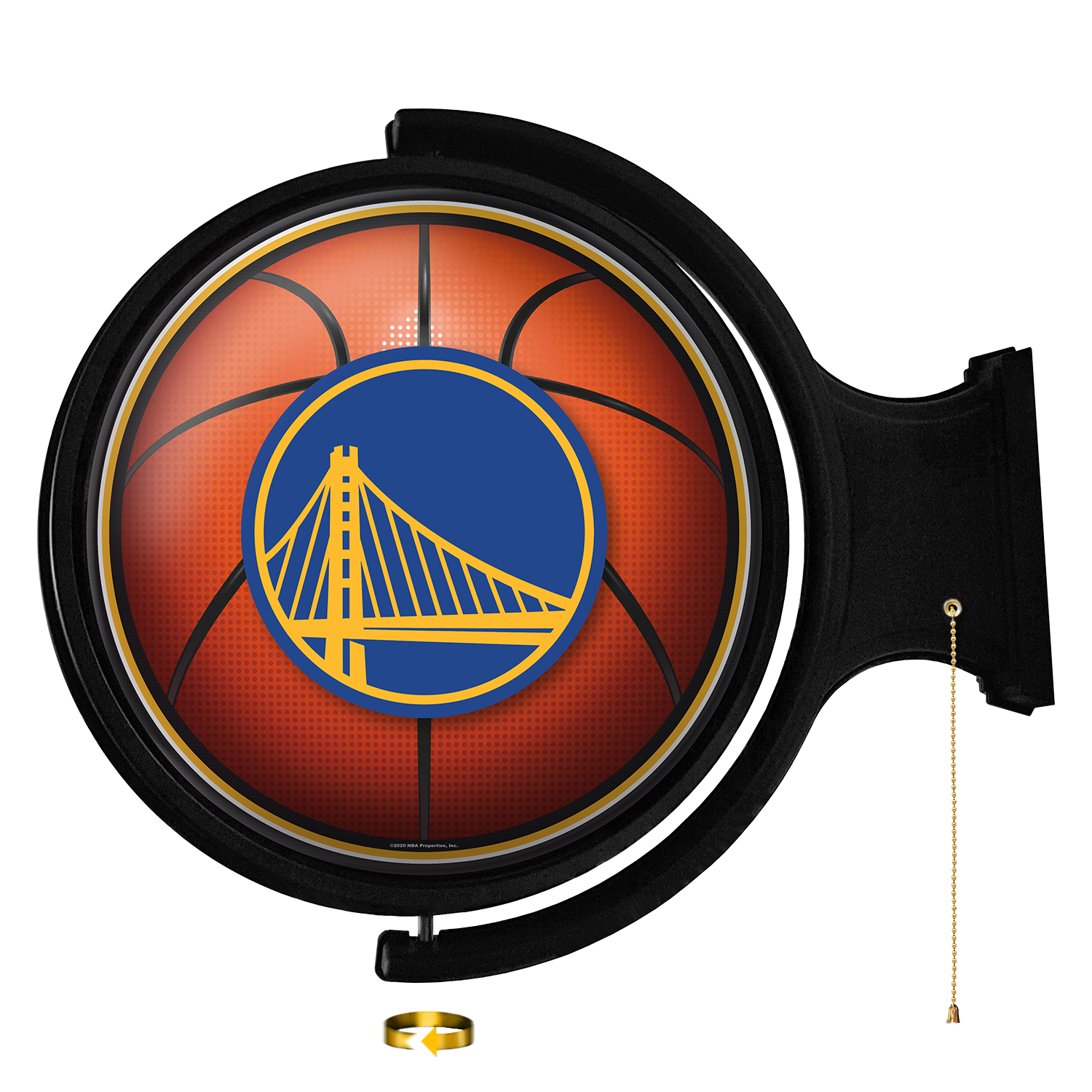 Golden State Warriors Round Basketball Rotating Wall Sign