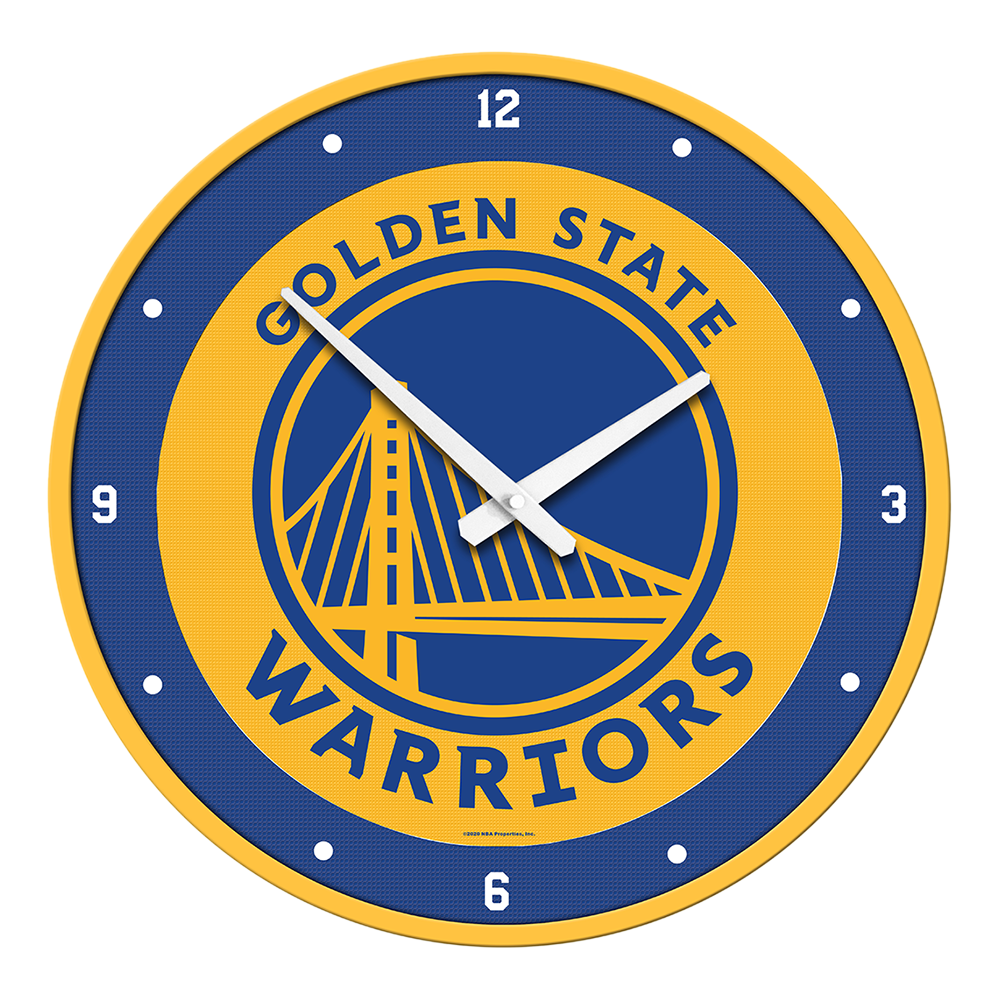 Golden State Warriors Round Wall Clock