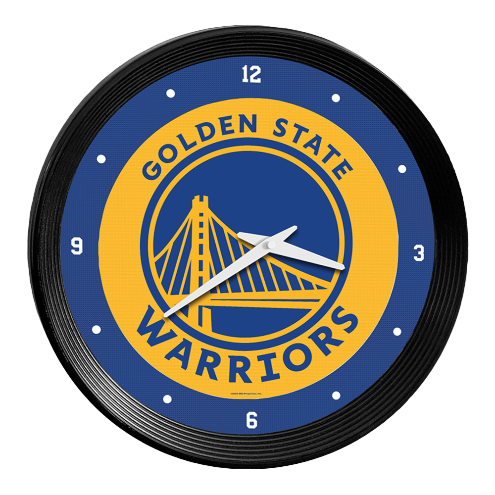 Golden State Warriors Ribbed Wall Clock