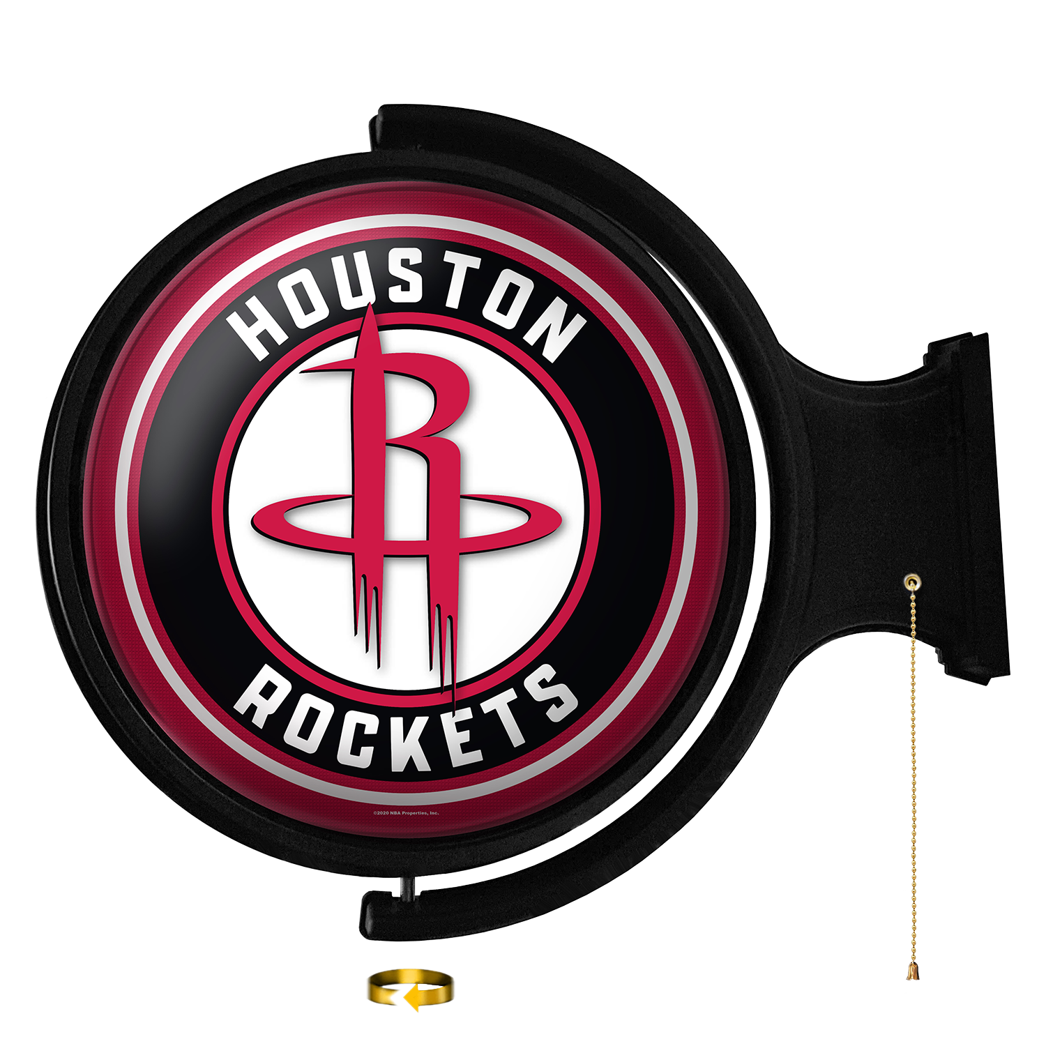 Houston Rockets Round Rotating Wall Sign