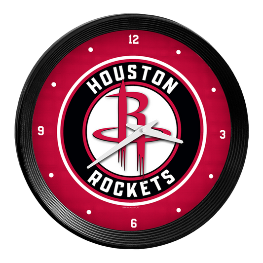 Houston Rockets Ribbed Wall Clock