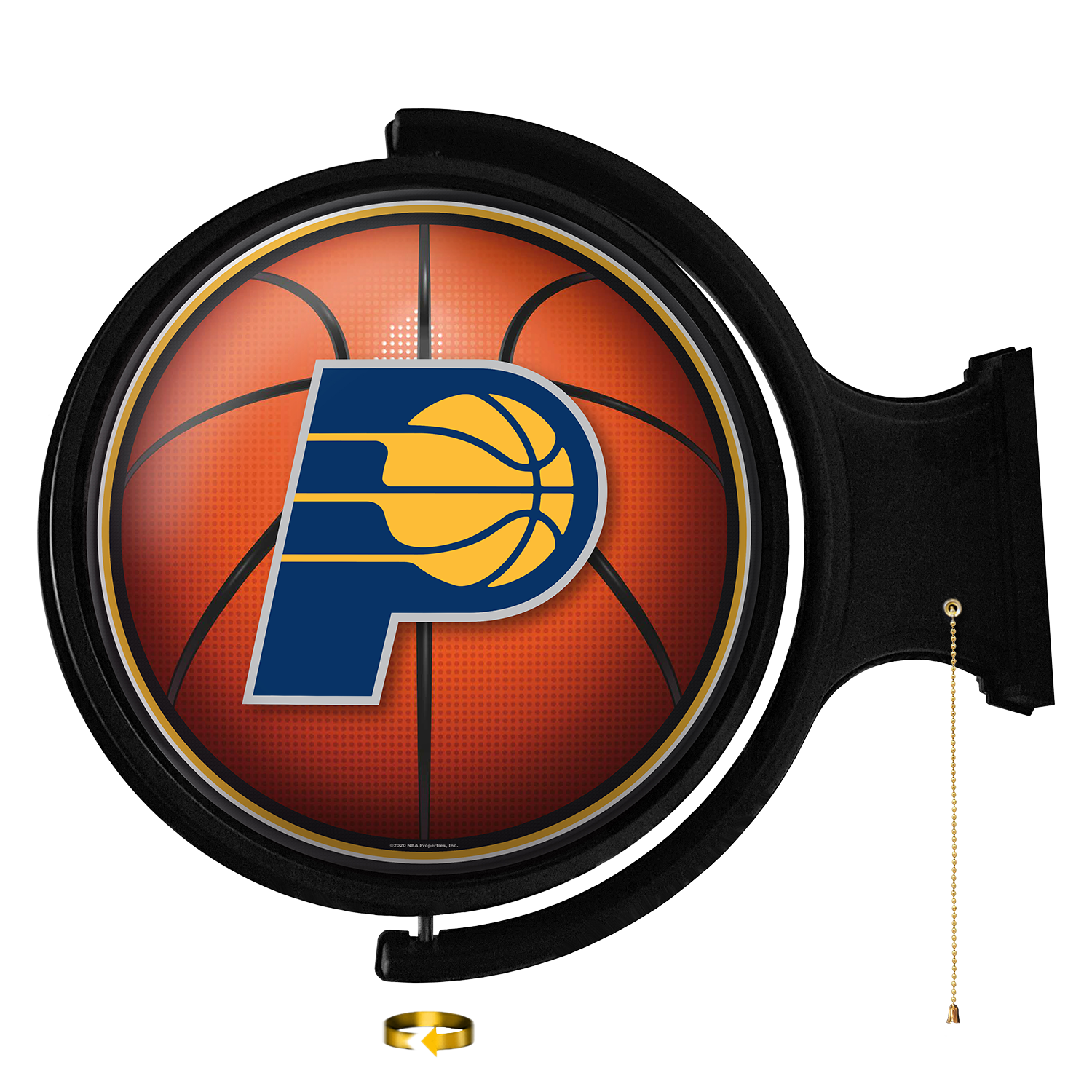 Indiana Pacers Round Basketball Rotating Wall Sign