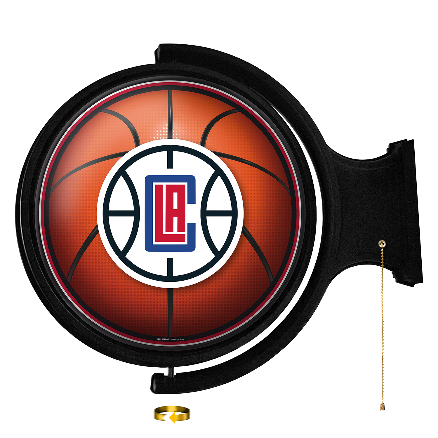 Los Angeles Clippers Round Basketball Rotating Wall Sign