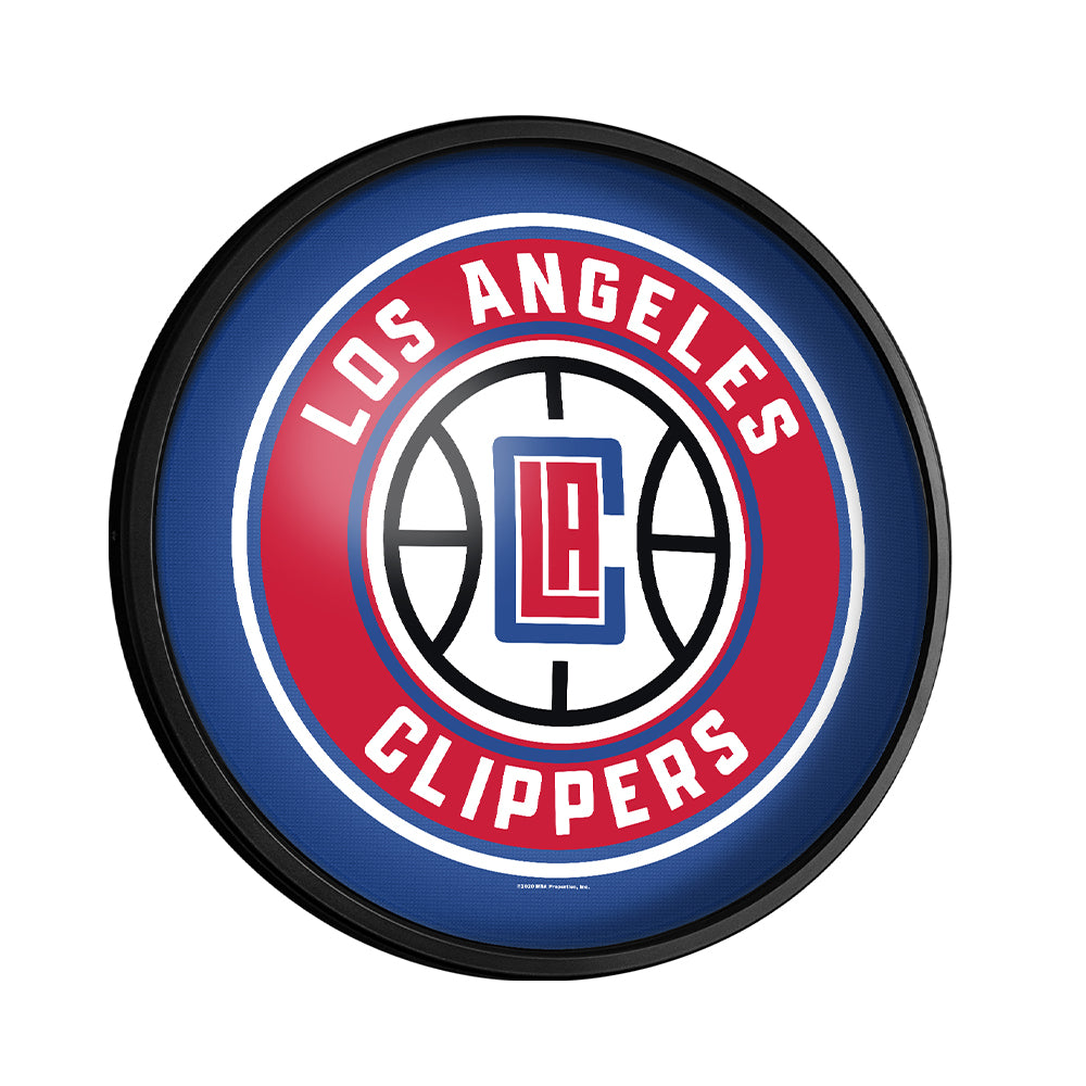 Los Angeles Clippers Slimline Round Lighted Wall Sign