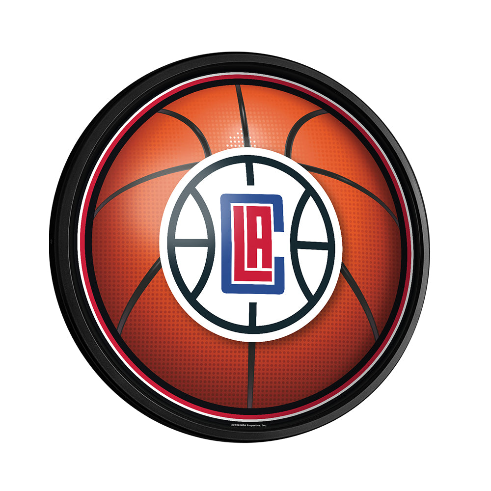 Los Angeles Clippers Basketball Slimline Round Lighted Wall Sign