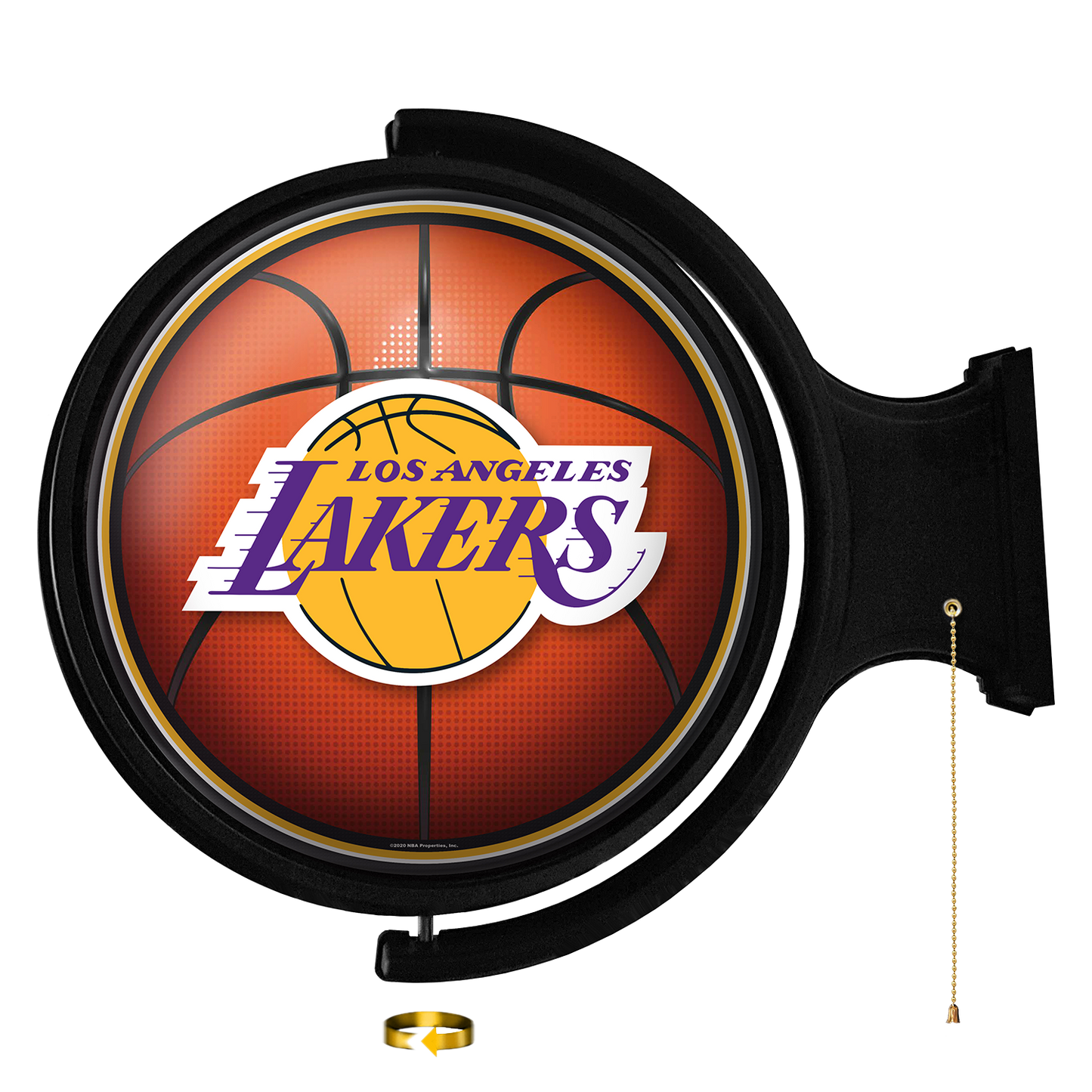 Los Angeles Lakers Round Basketball Rotating Wall Sign
