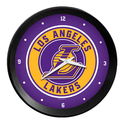 Los Angeles Lakers Ribbed Wall Clock