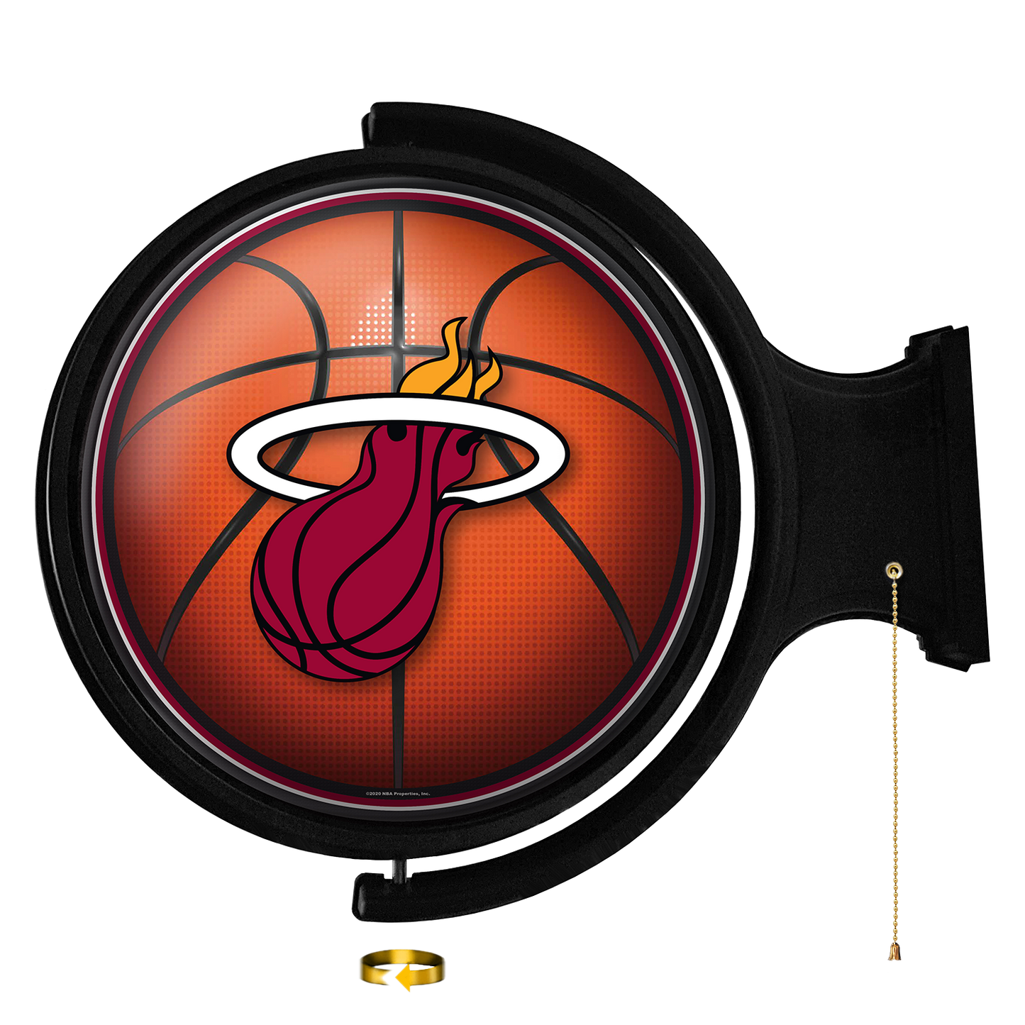 Miami Heat Round Basketball Rotating Wall Sign