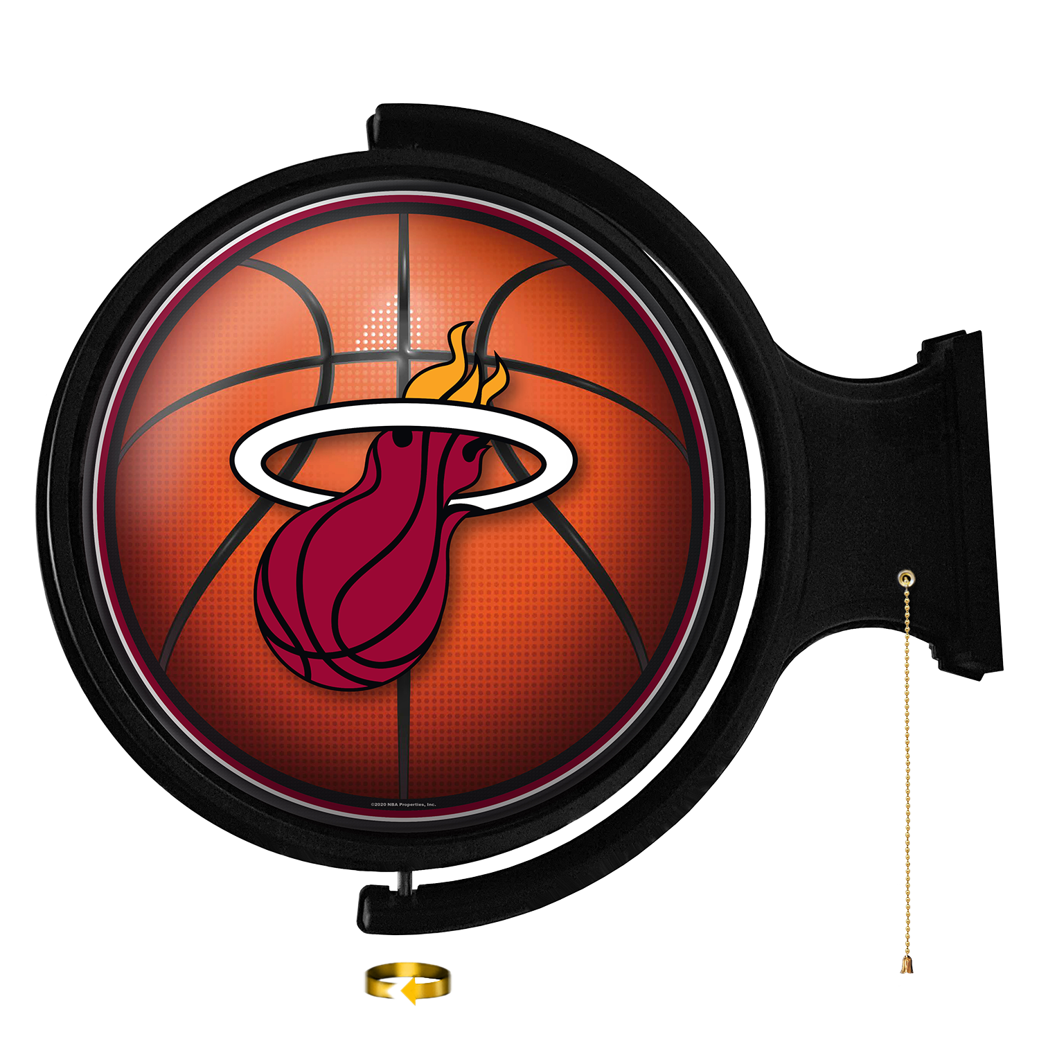 Miami Heat Round Basketball Rotating Wall Sign