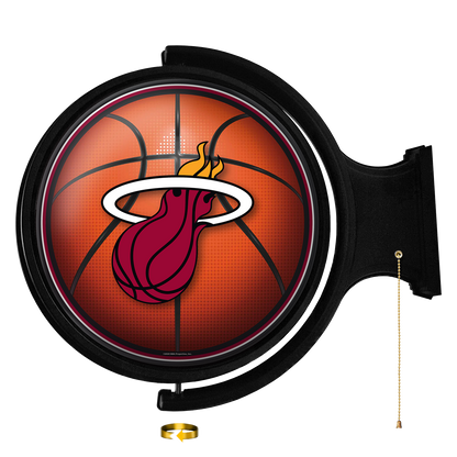 Miami Heat Round Basketball Rotating Wall Sign