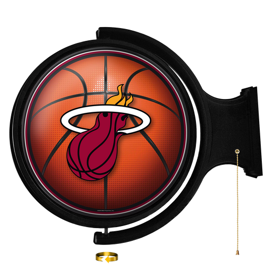 Miami Heat Round Basketball Rotating Wall Sign
