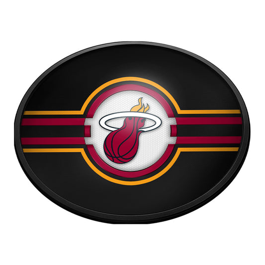 Miami Heat Slimline Oval Lighted Wall Sign