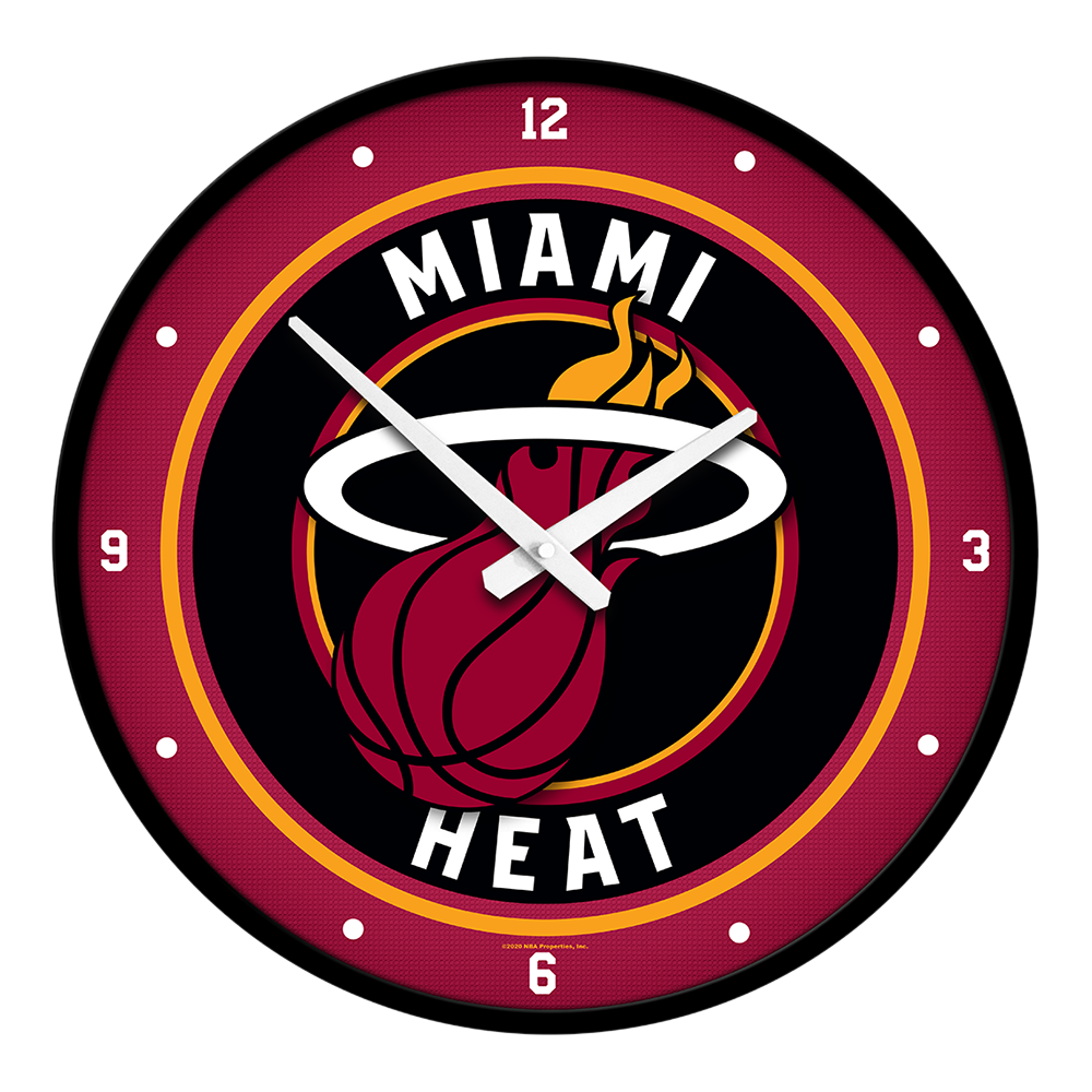 Miami Heat Round Wall Clock