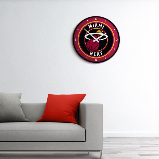 Miami Heat Round Wall Clock Room View
